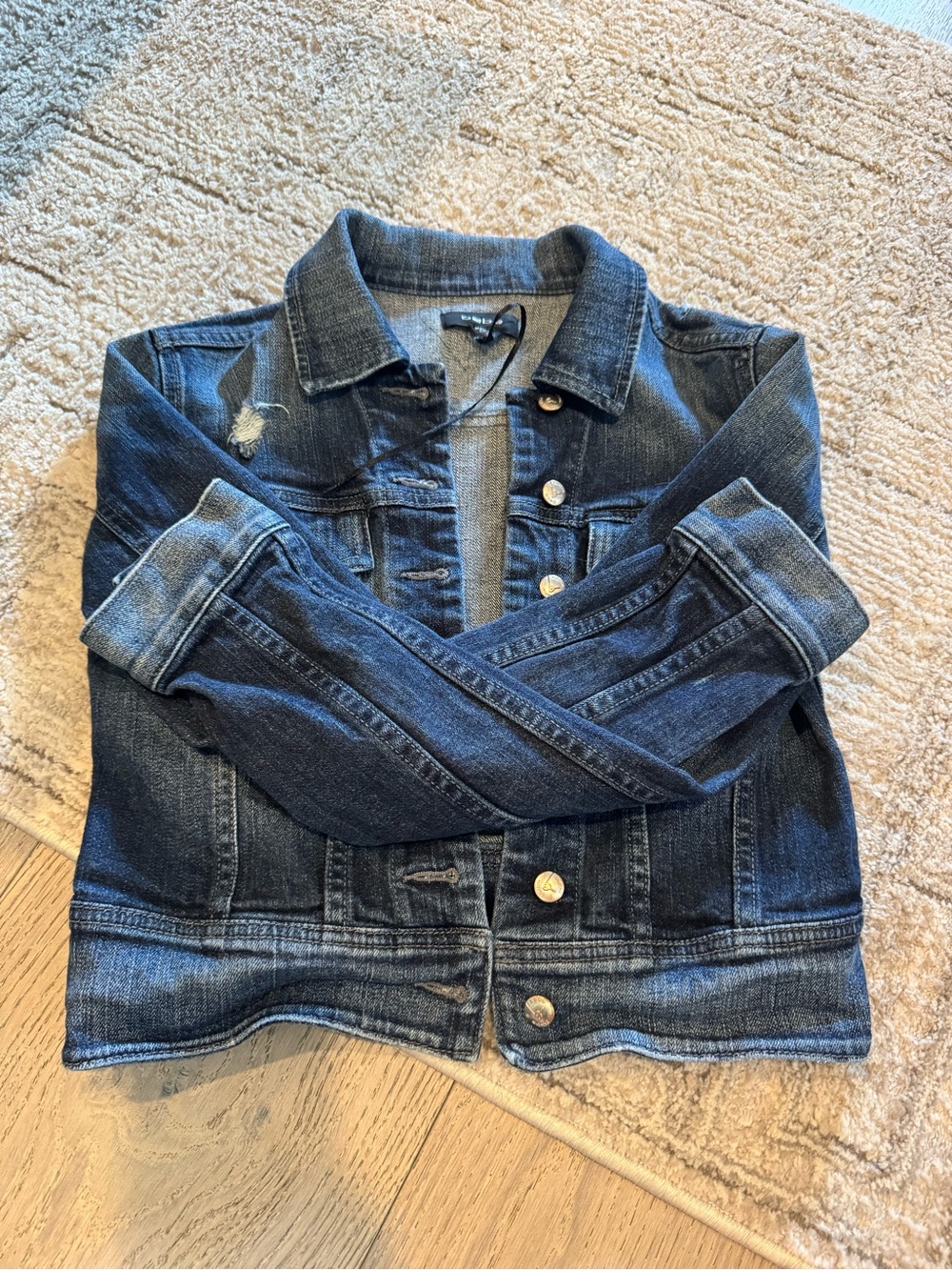 bebe Dark Blue Denim Jean Jacket